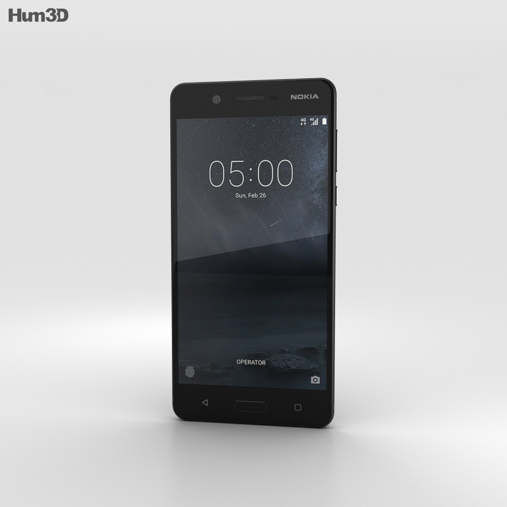 Nokia 5 Matte Black 3Dモデル