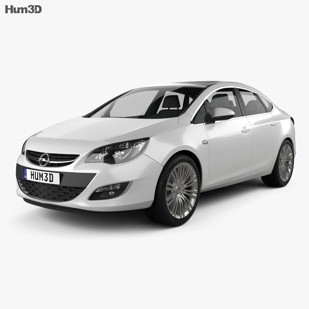 Opel Astra J sedan 2014 3D-Modell - Herunterladen Fahrzeuge on