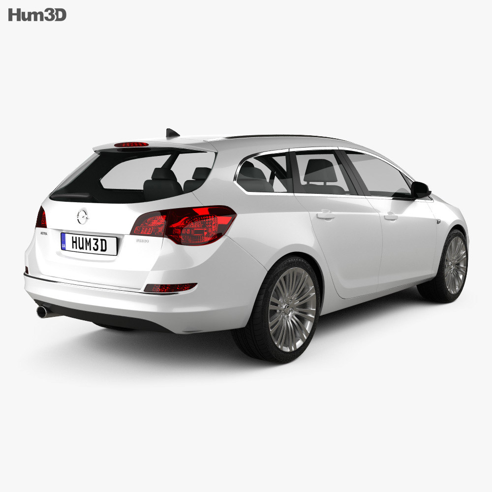 Opel Astra J sports tourer 2014 3D model - Download Vehicles on