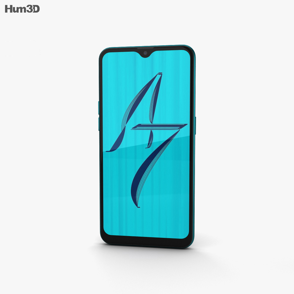 Oppo A7 Glaze Blue 3Dモデル