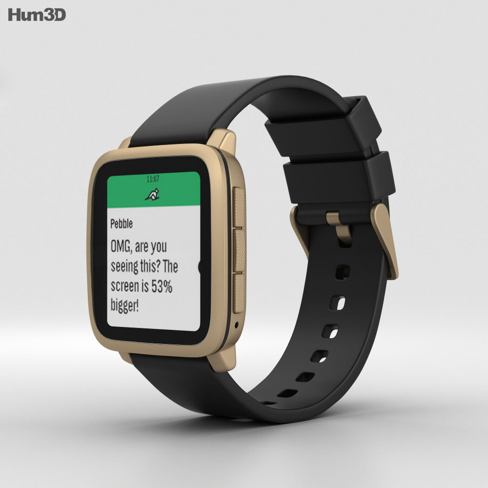 Pebble Time 2 Gold 3Dモデル