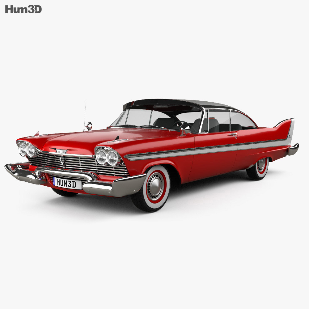 Plymouth Fury coupé Christine 1958 3D-Modell