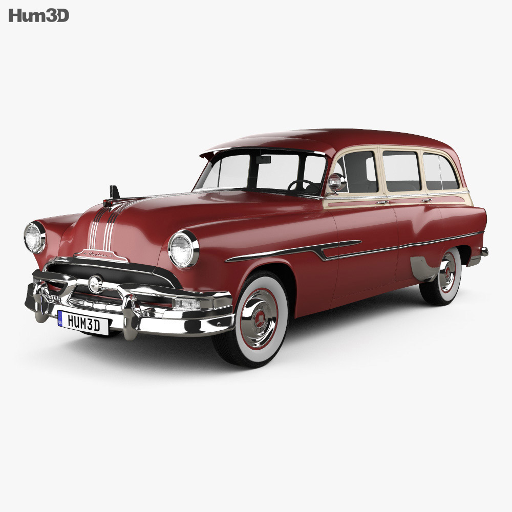 Pontiac Chieftain Deluxe 旅行車 1953 3D模型