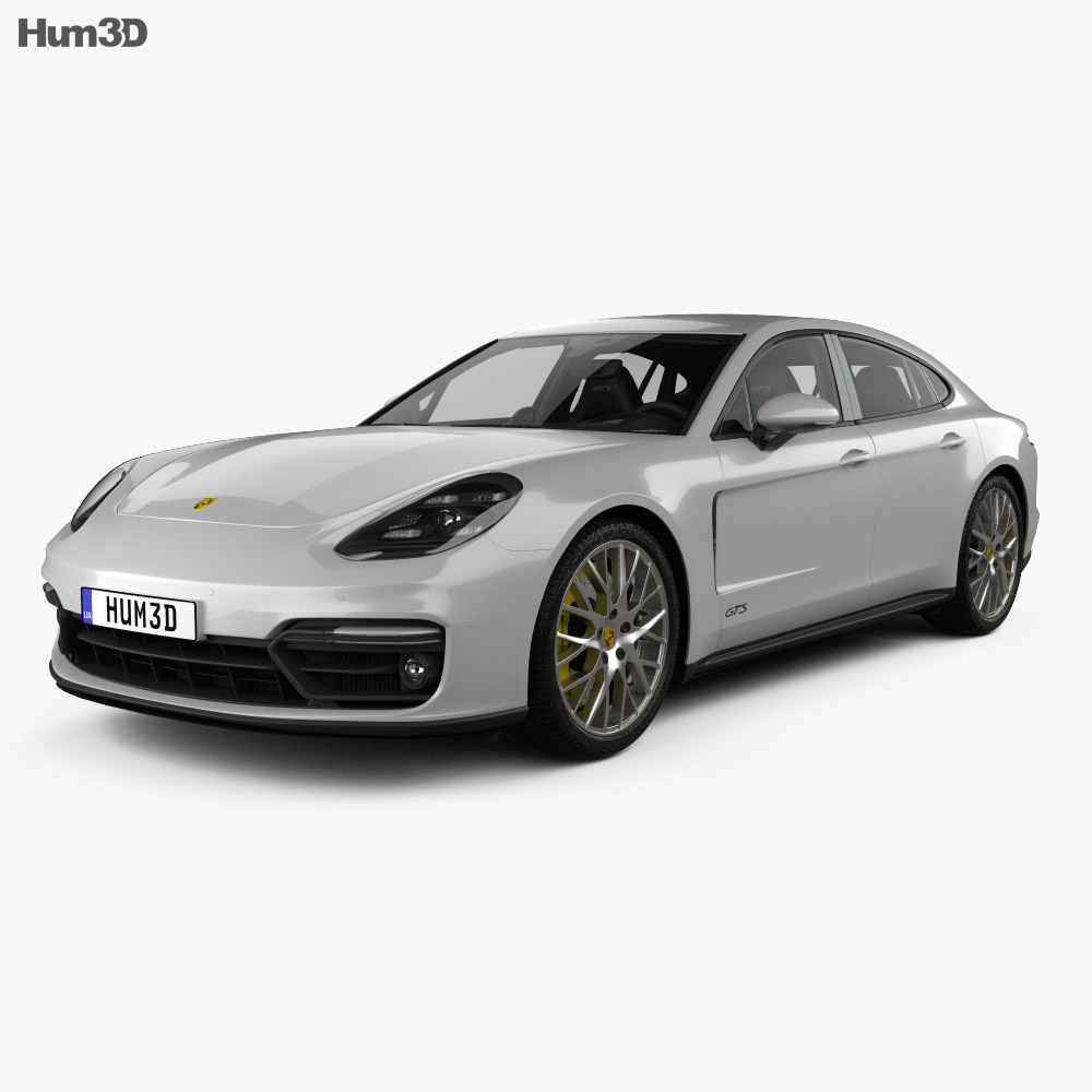 Porsche Panamera GTS з детальним інтер'єром 2022 3D модель
