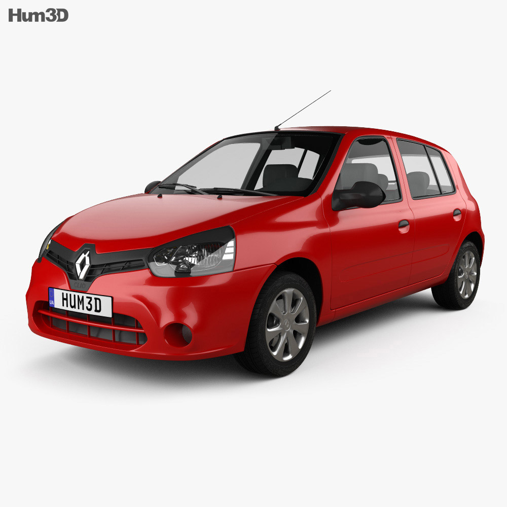 Renault Clio Mercosur пятидверный Хэтчбек 2013 3D модель