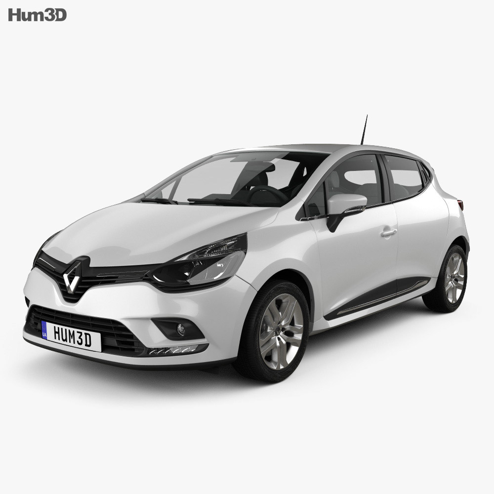 Renault Clio Business 5도어 해치백 2019 3D 모델 