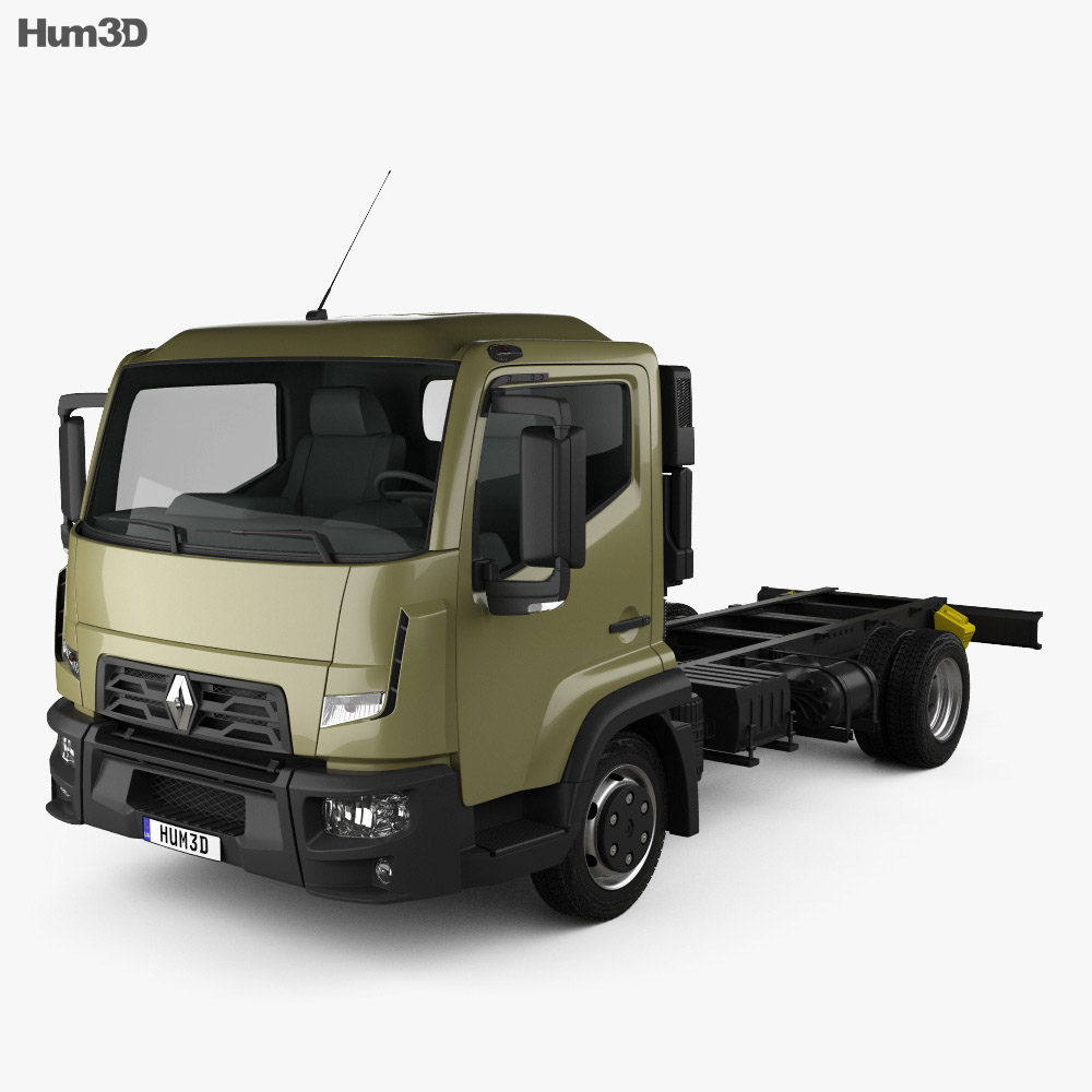 Renault D 7.5 シャシートラック 2016 3Dモデル