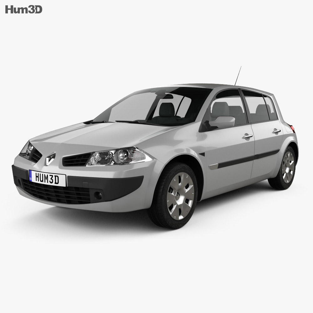 Renault Megane 5ドア ハッチバック 2010 3Dモデル
