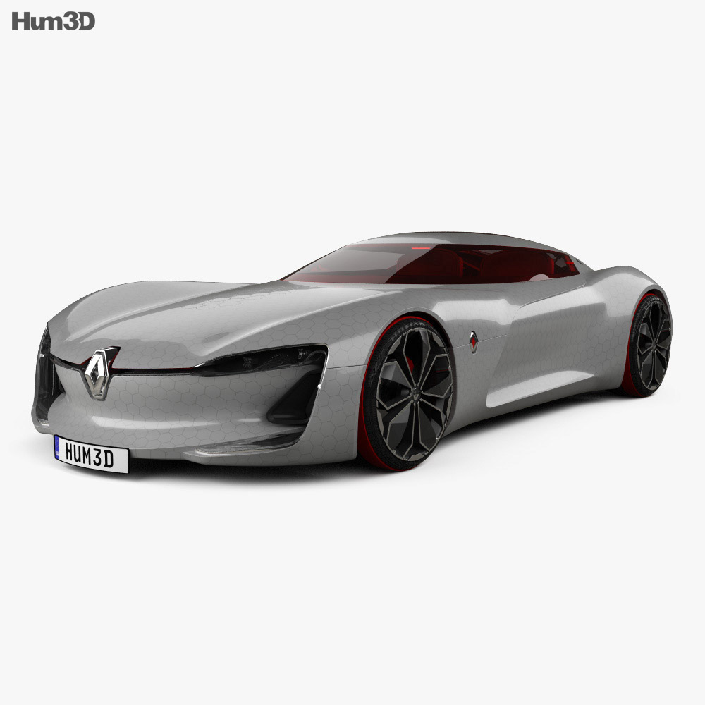 Renault Trezor с детальным интерьером 2019 3D модель