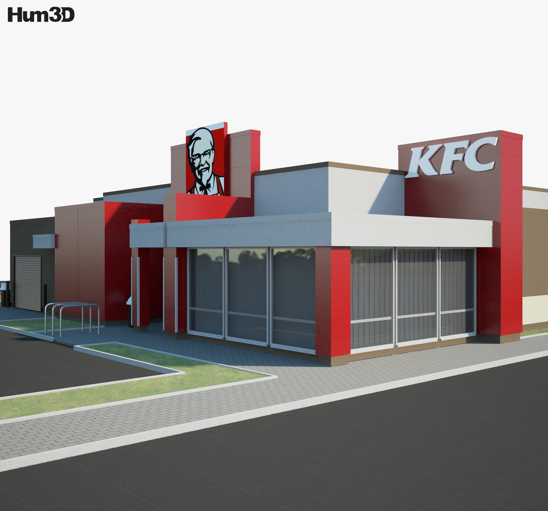 KFC Ресторан 02 3D модель