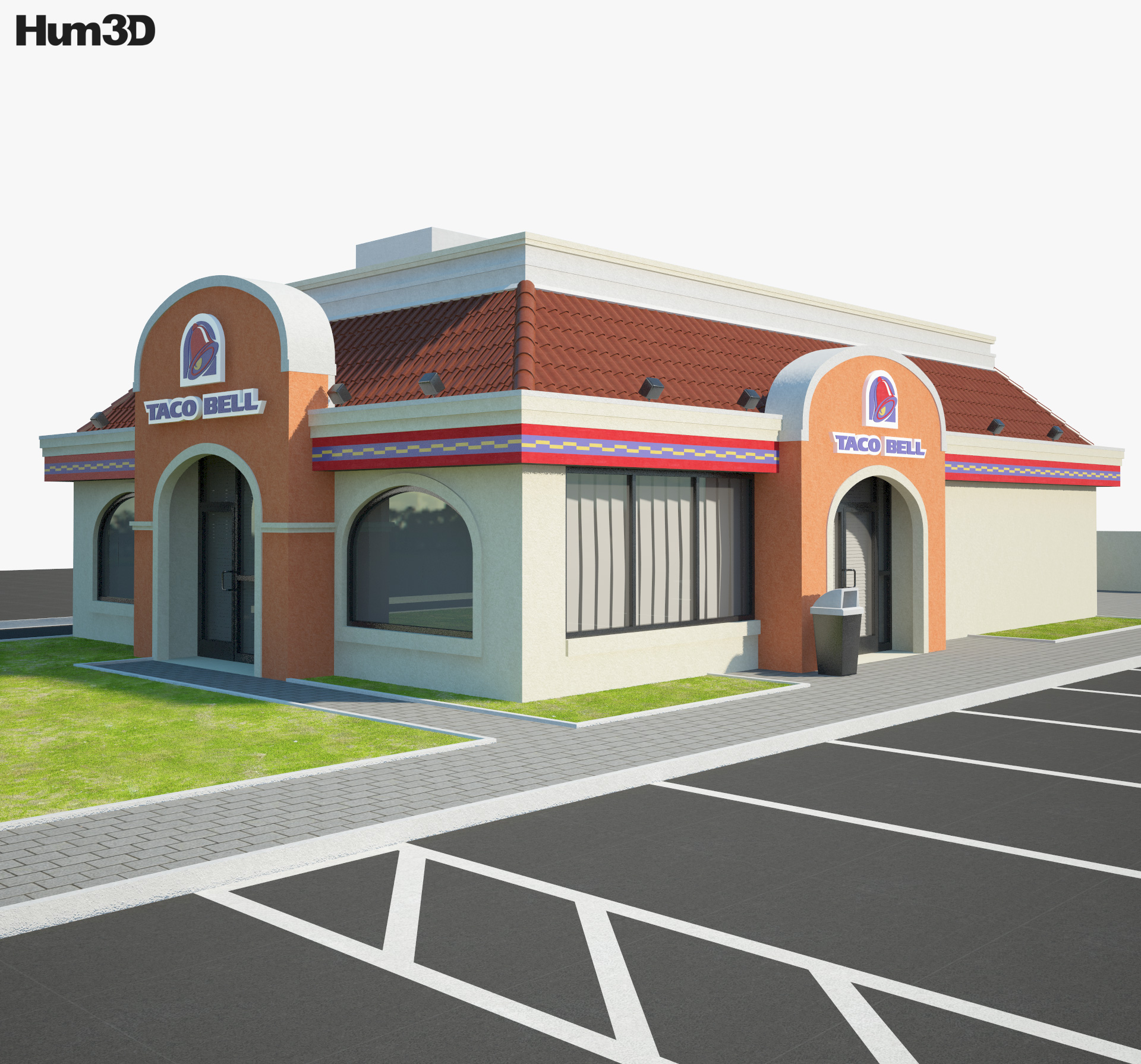 Taco Bell 餐馆 01 3D模型