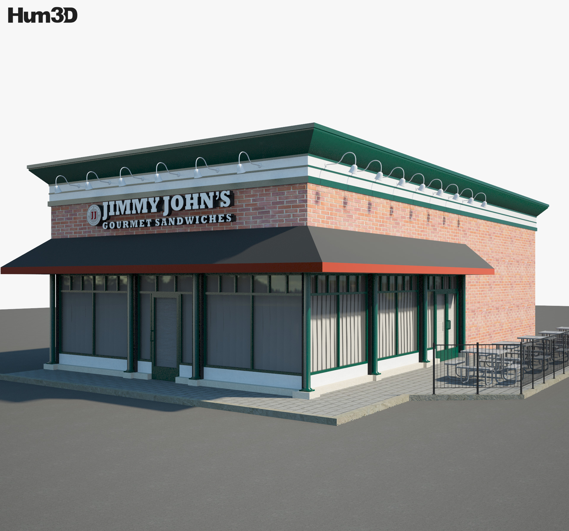 Jimmy John's Restaurant 01 3D-Modell