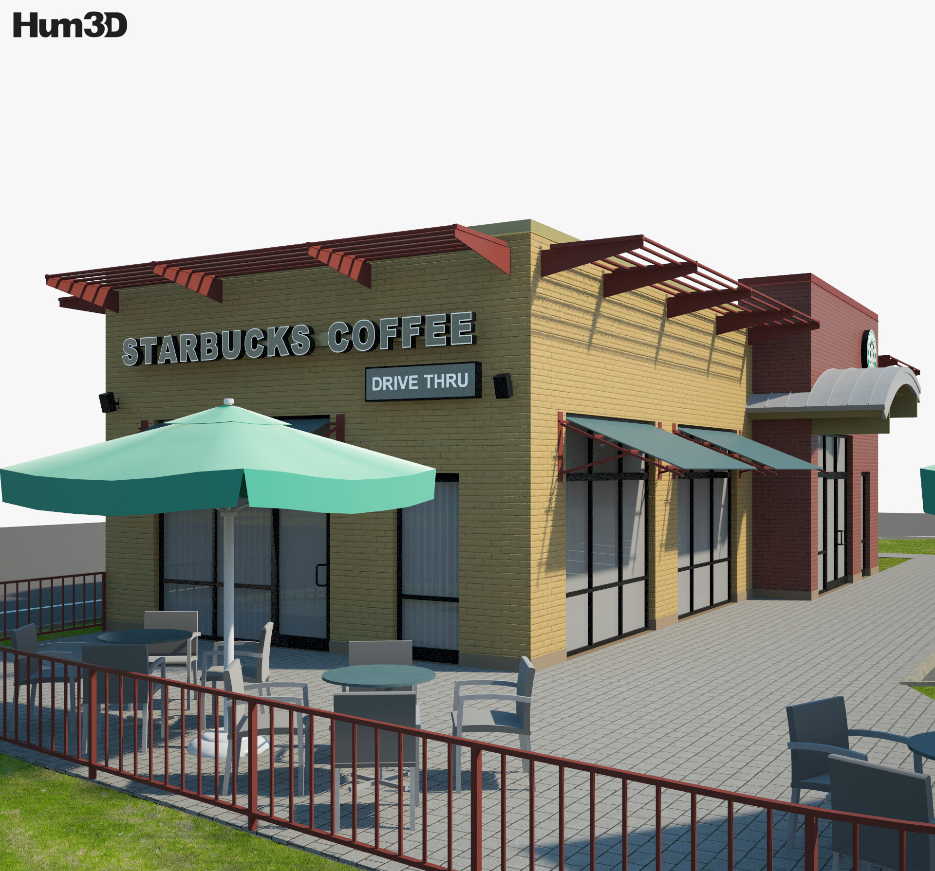 Starbucks Ресторан 02 3D модель