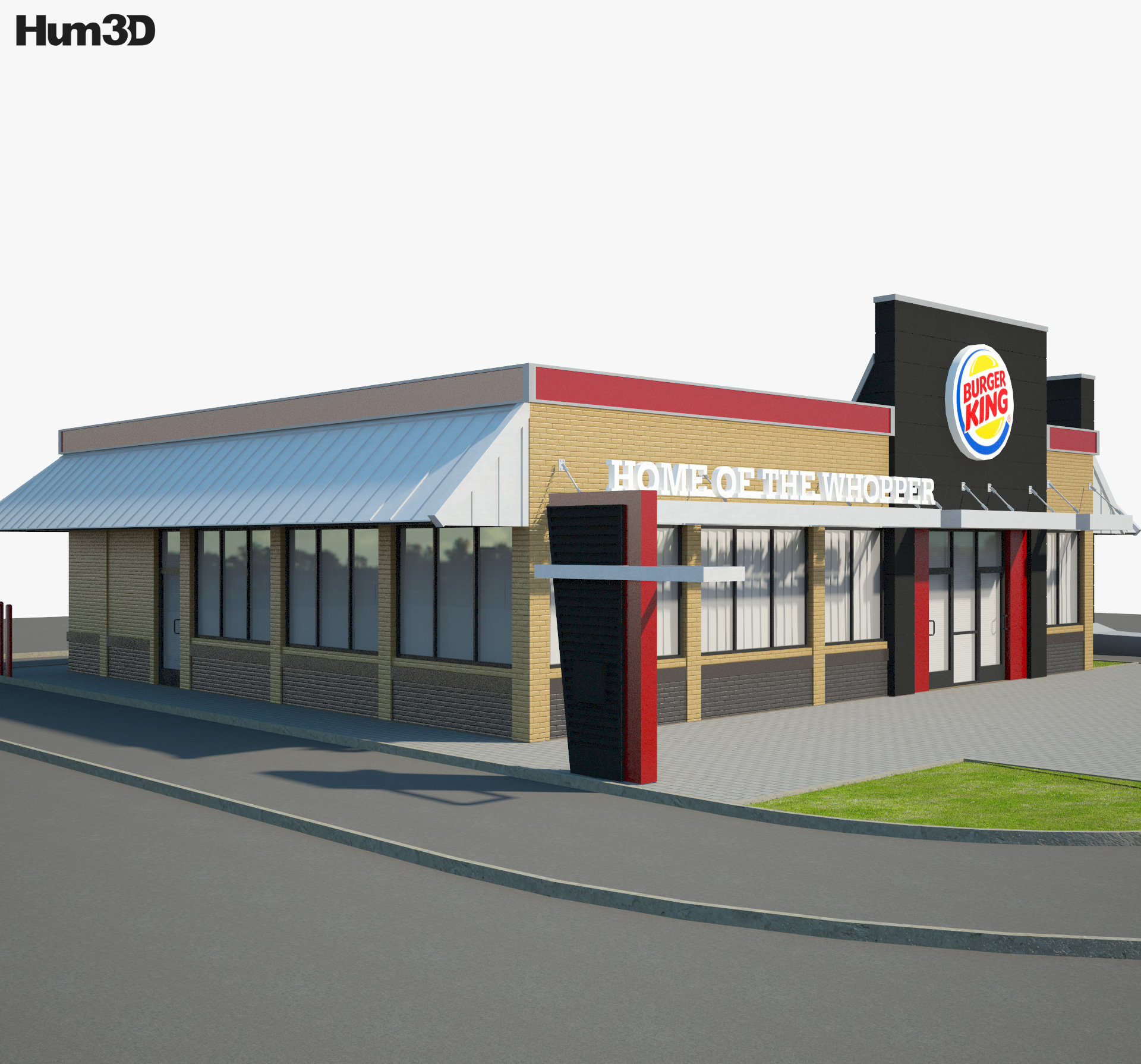 Burger King Restaurant 03 3d model