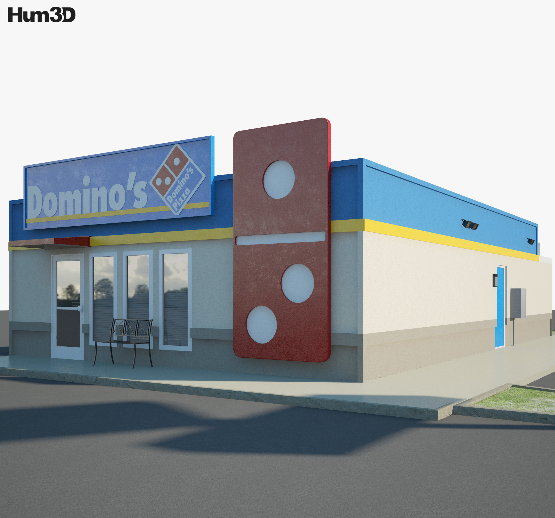 Domino's Pizza Restaurant 02 3D-Modell