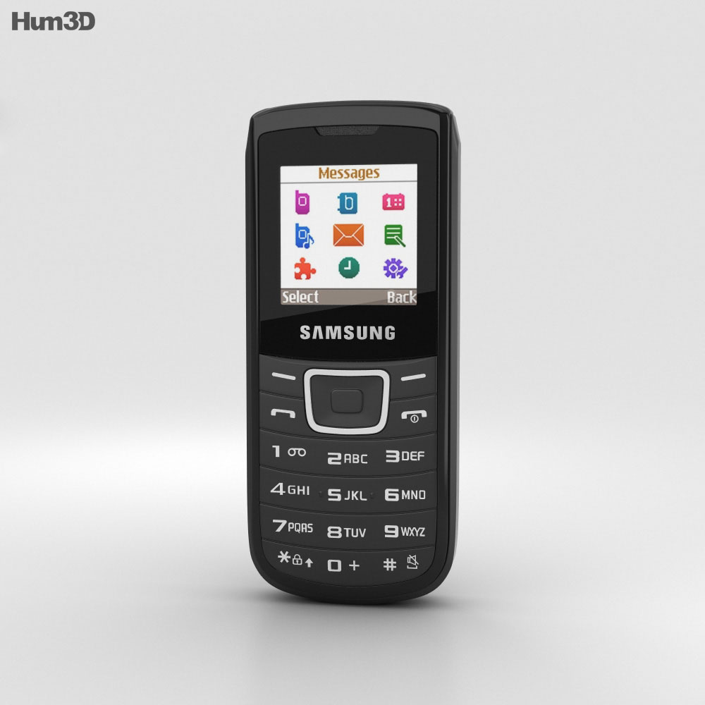 Samsung E1100 Black 3D 모델 
