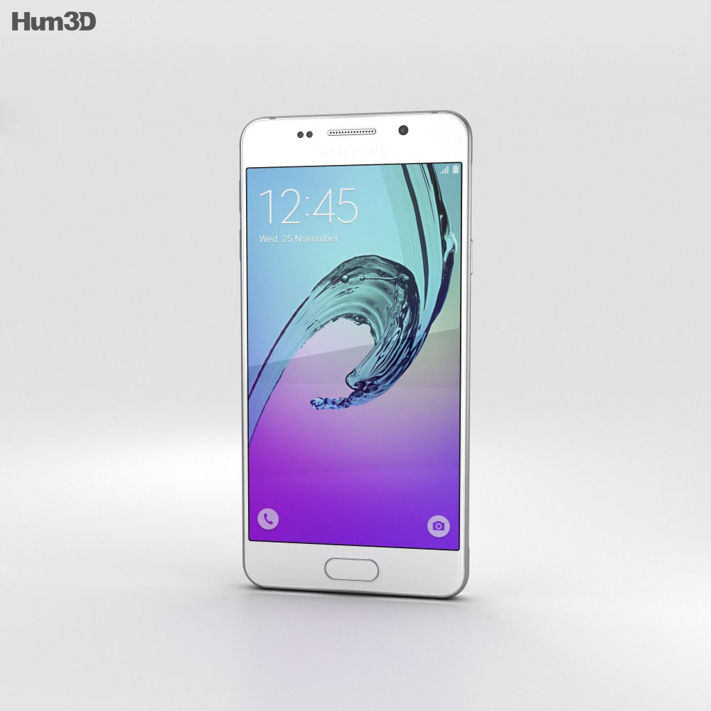 Samsung Galaxy A3 (2016) Bianco Modello 3D