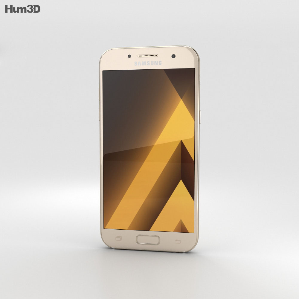 Samsung Galaxy A7 (2017) Gold Sand 3Dモデル