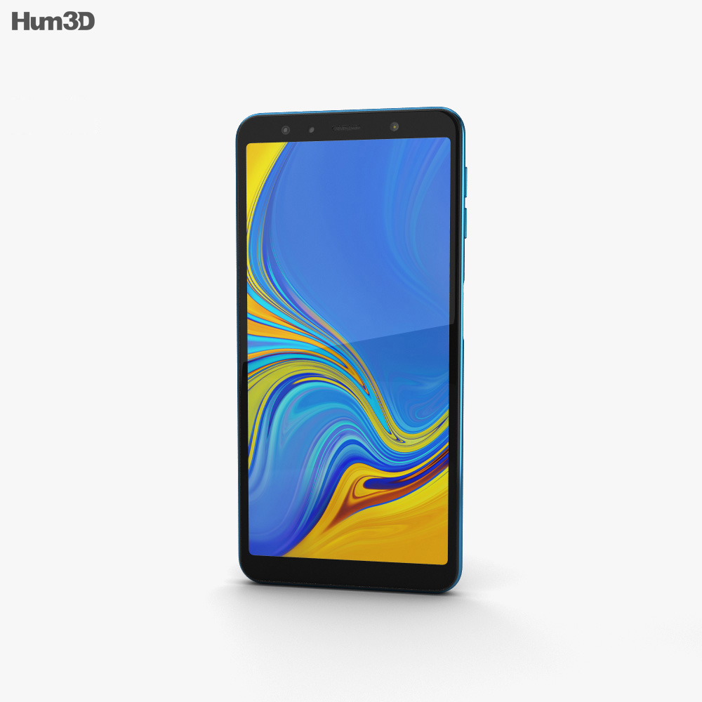 Samsung Galaxy A7 (2018) Blue 3D模型