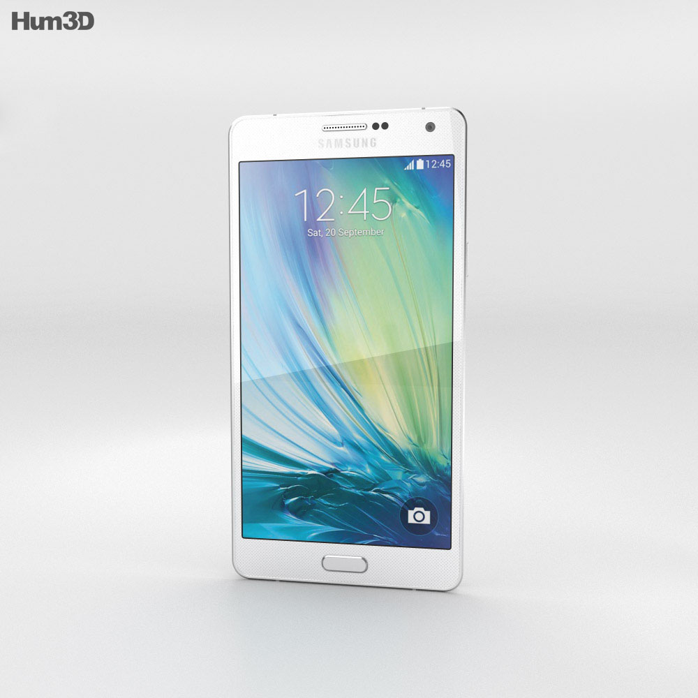 Samsung Galaxy A7 Pearl White 3D 모델 