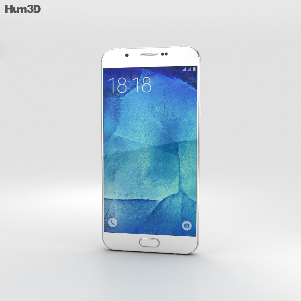 Samsung Galaxy A8 Pearl White 3D 모델 