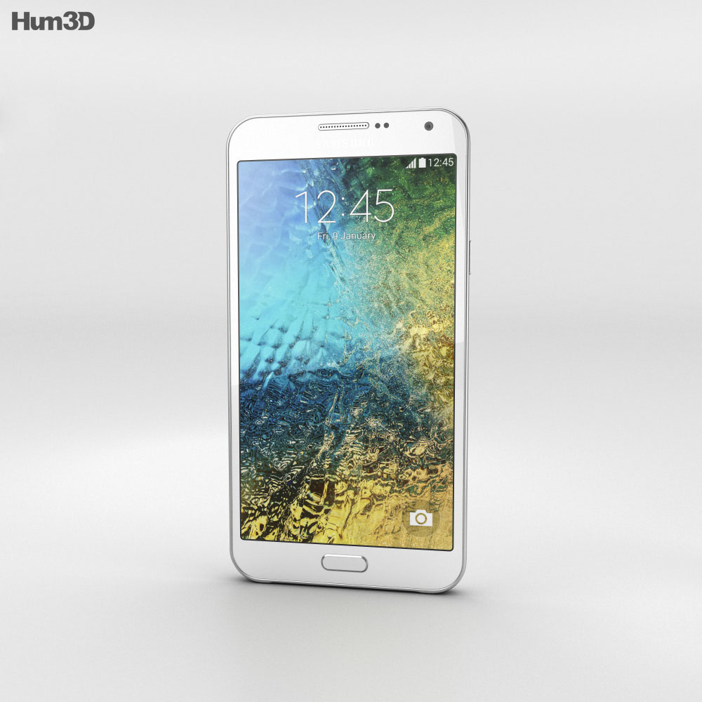 Samsung Galaxy E7 白い 3Dモデル
