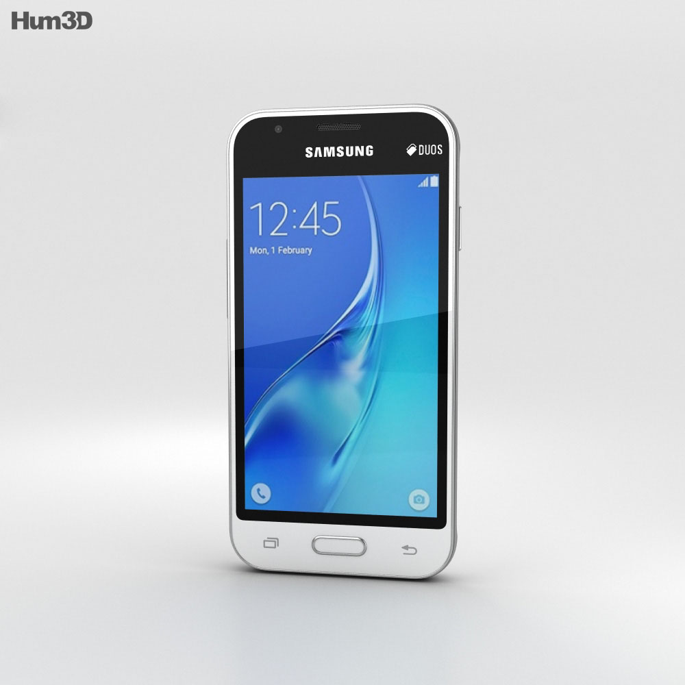 Samsung Galaxy J1 Nxt 白色的 3D模型