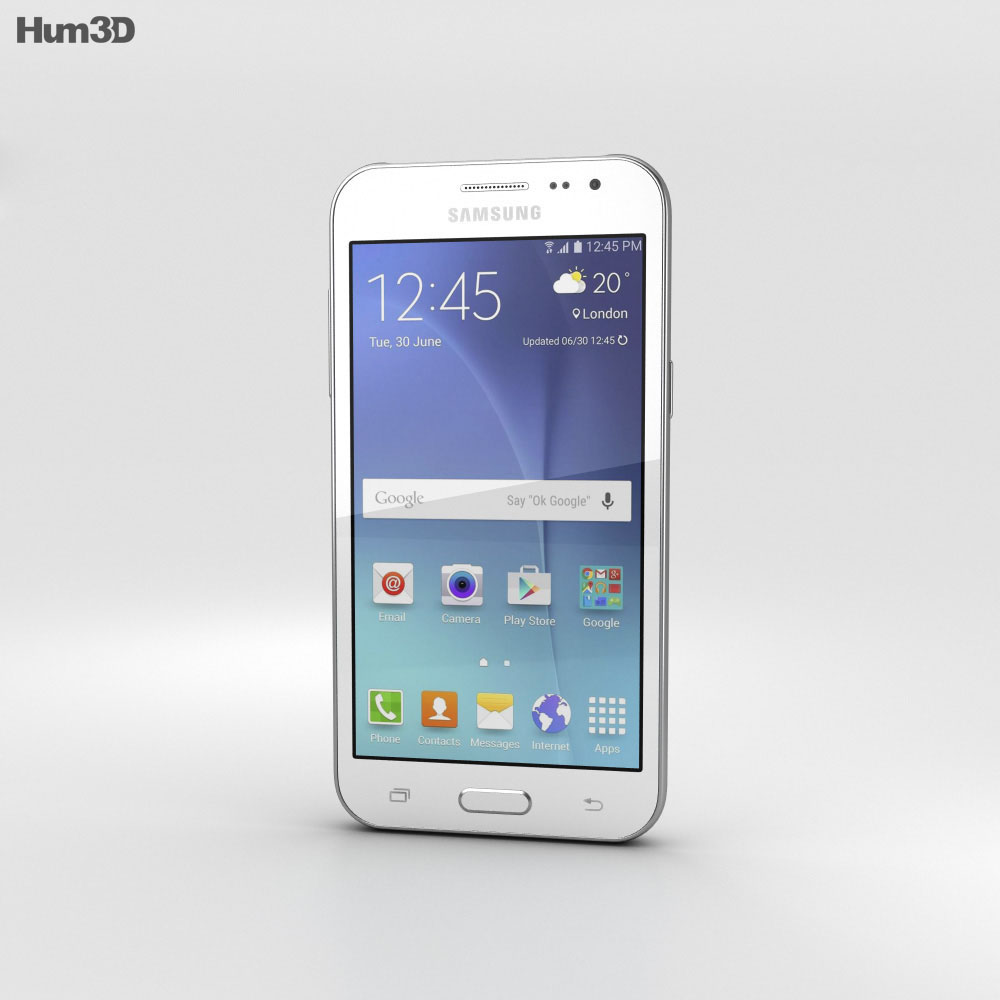 Samsung Galaxy J2 White 3D 모델 