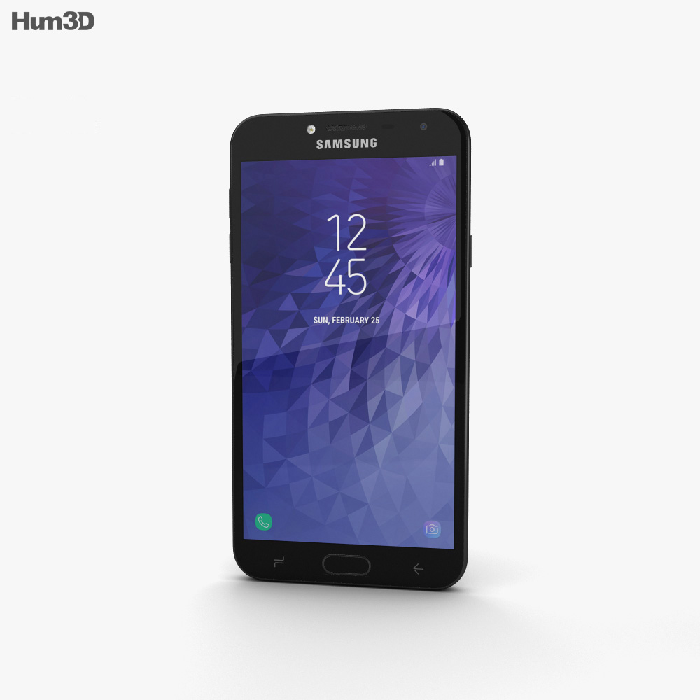Samsung Galaxy J4 黑色的 3D模型
