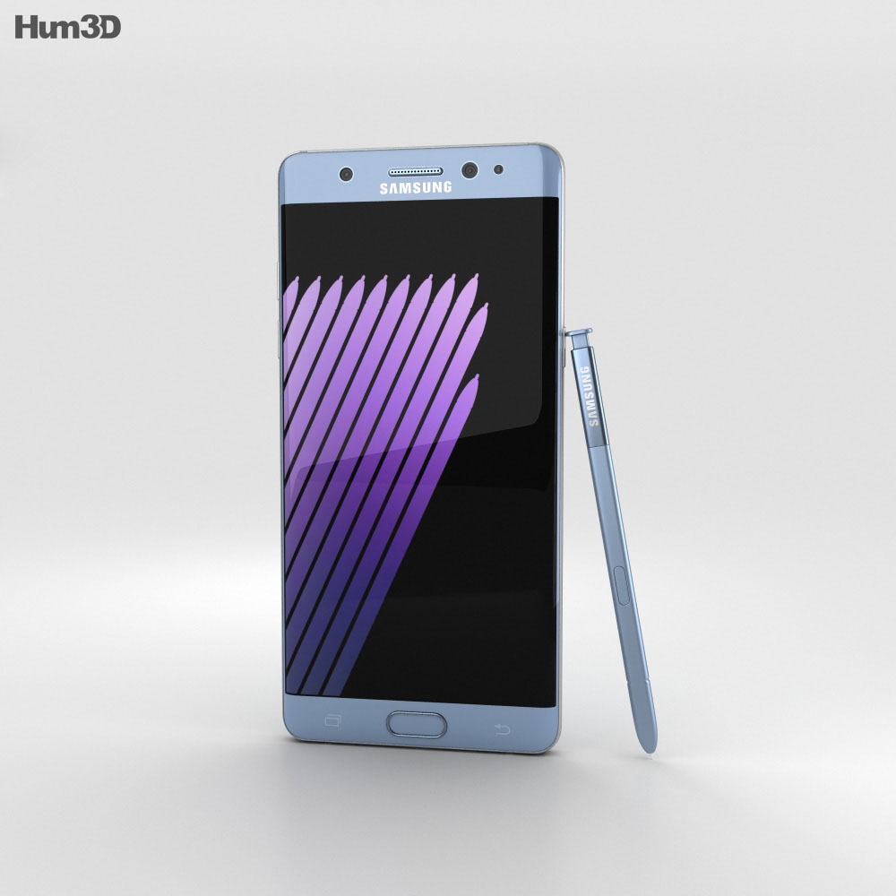 Samsung Galaxy Note 7 Blue Coral 3D 모델 