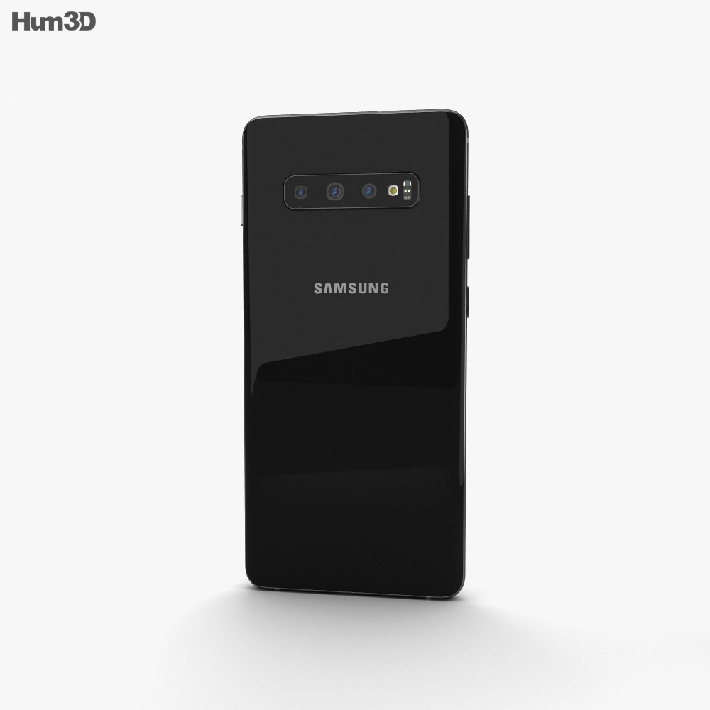 Samsung Galaxy S10 Plus Prism 黒 3Dモデル ダウンロード