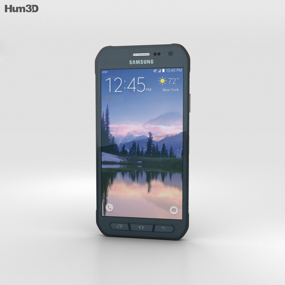 Samsung Galaxy S6 Active Blue Modello 3D