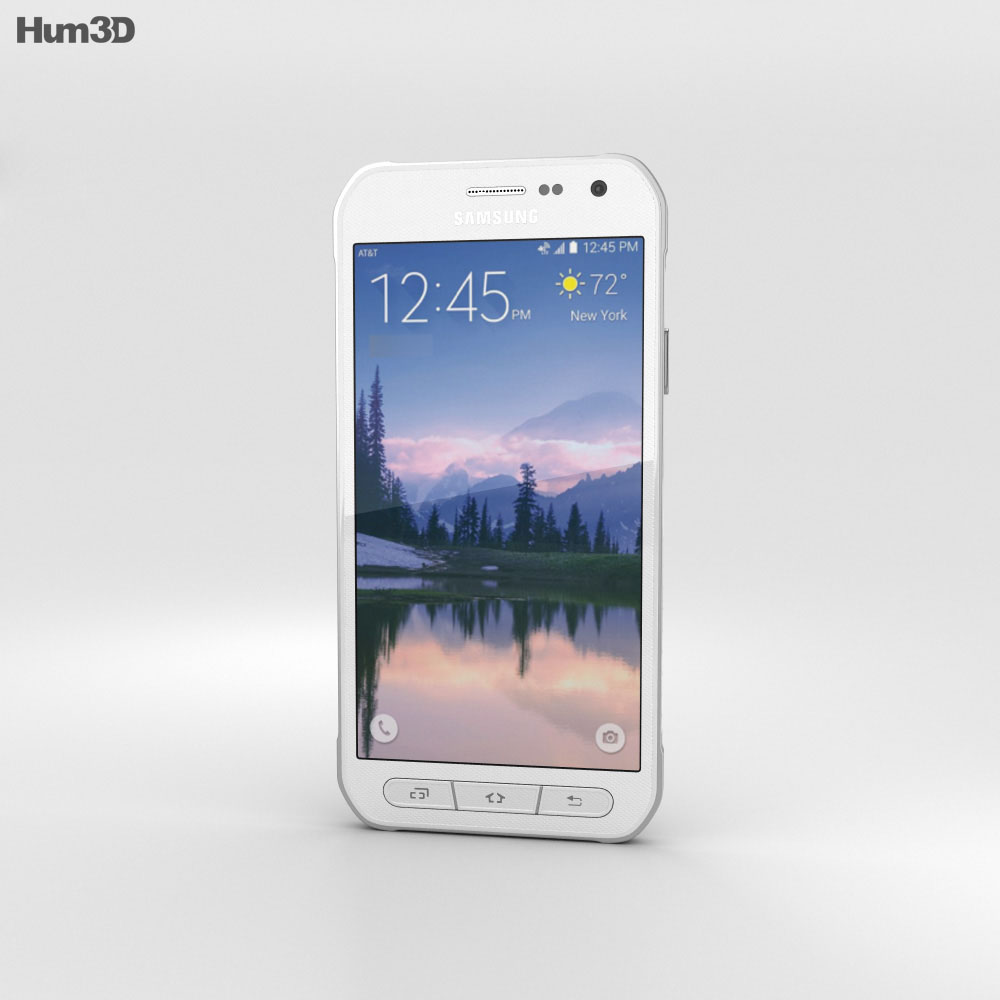 Samsung Galaxy S6 Active White 3D 모델 
