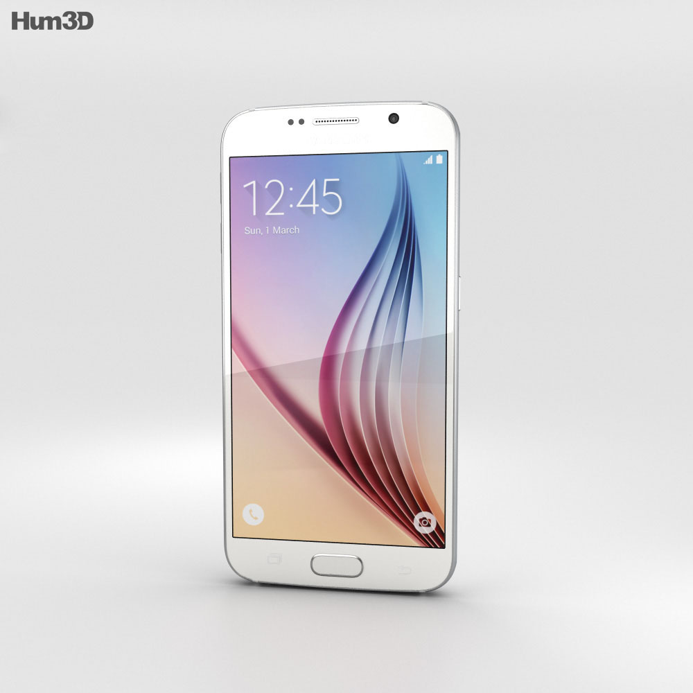 Samsung Galaxy S6 White Pearl 3D 모델 