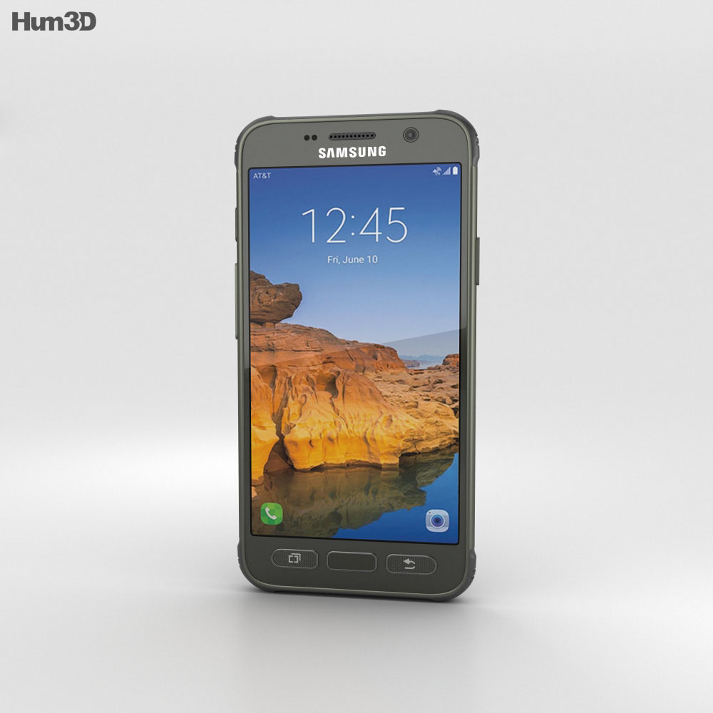 Samsung Galaxy S7 Active Camo Green 3d model