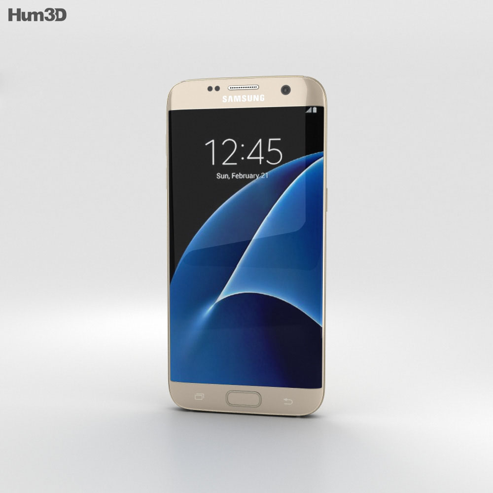 Samsung Galaxy S7 Edge Gold 3D-Modell