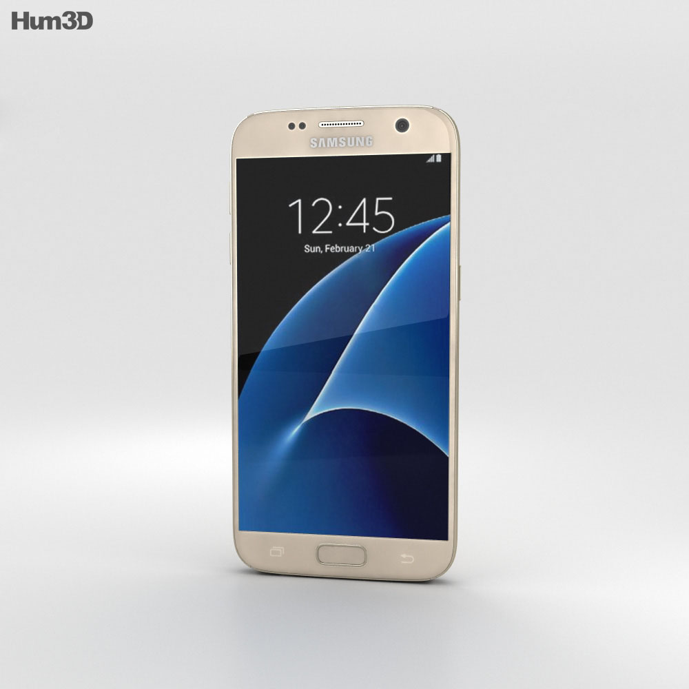 Samsung Galaxy S7 Gold 3D模型