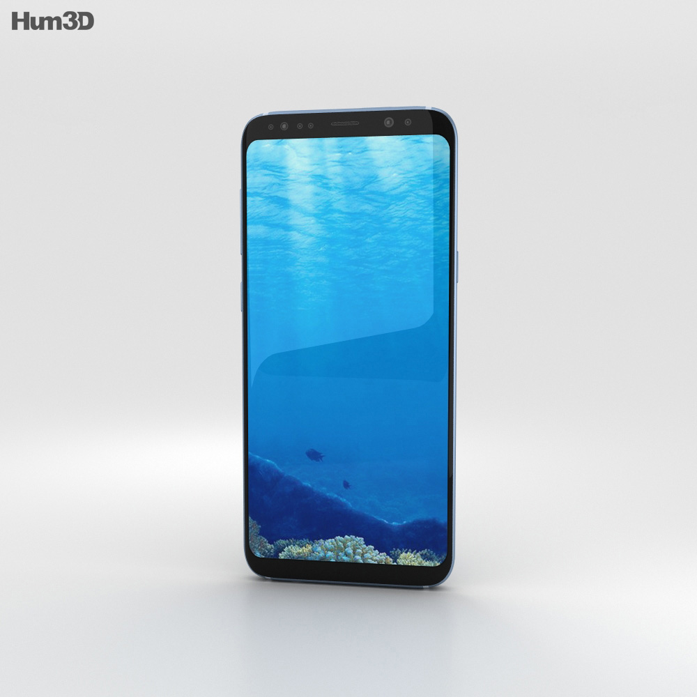 Samsung Galaxy S8 Coral Blue 3D модель