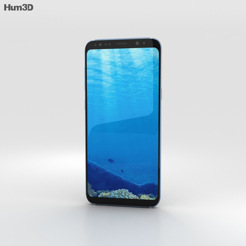 Samsung Galaxy S8 Plus Coral Blue Modello 3D