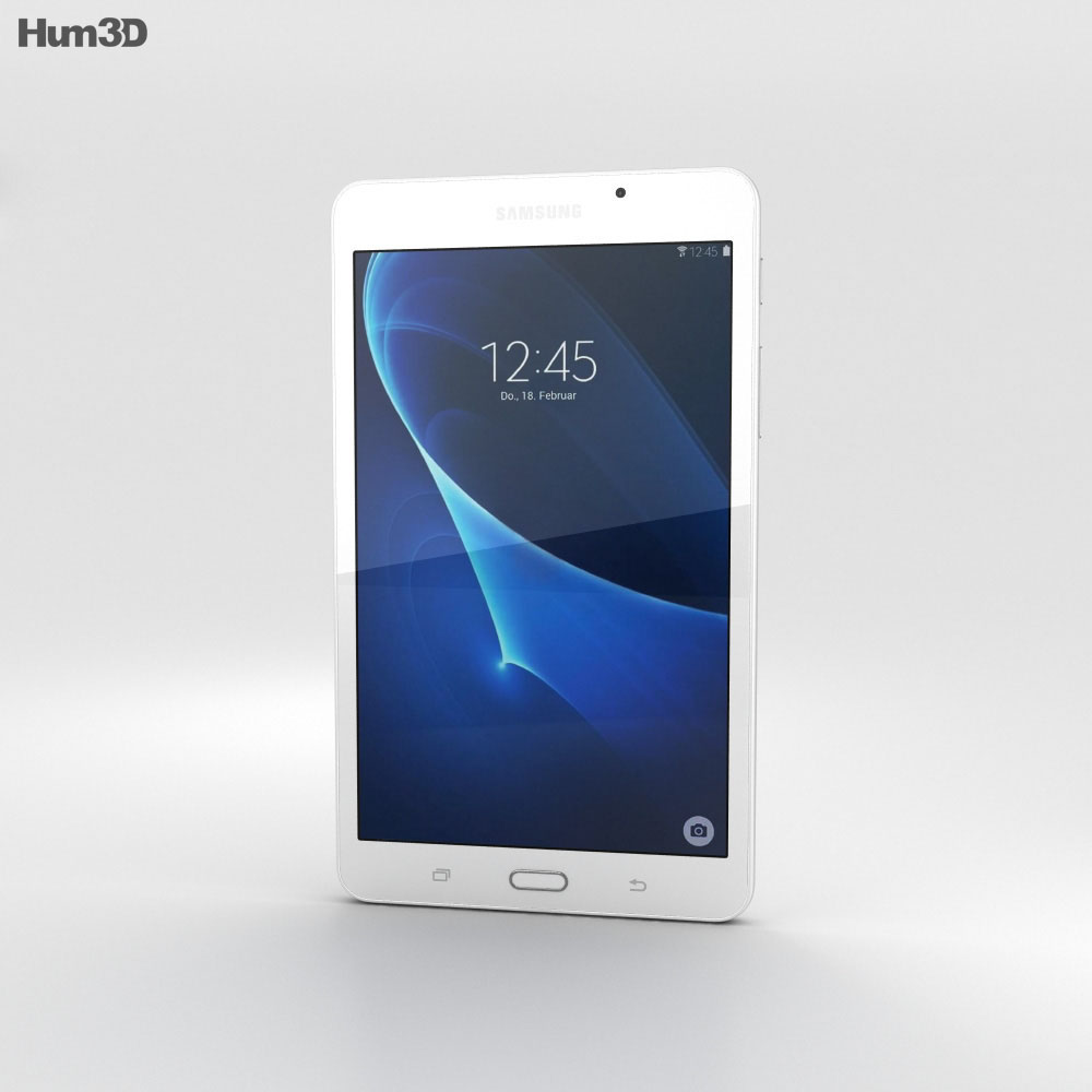 Samsung Galaxy Tab A 7.0 Pearl White 3D-Modell