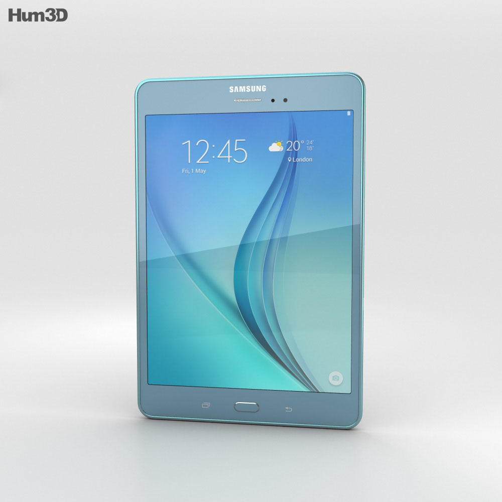 Samsung Galaxy Tab A 8.0 Smoky Blue 3Dモデル