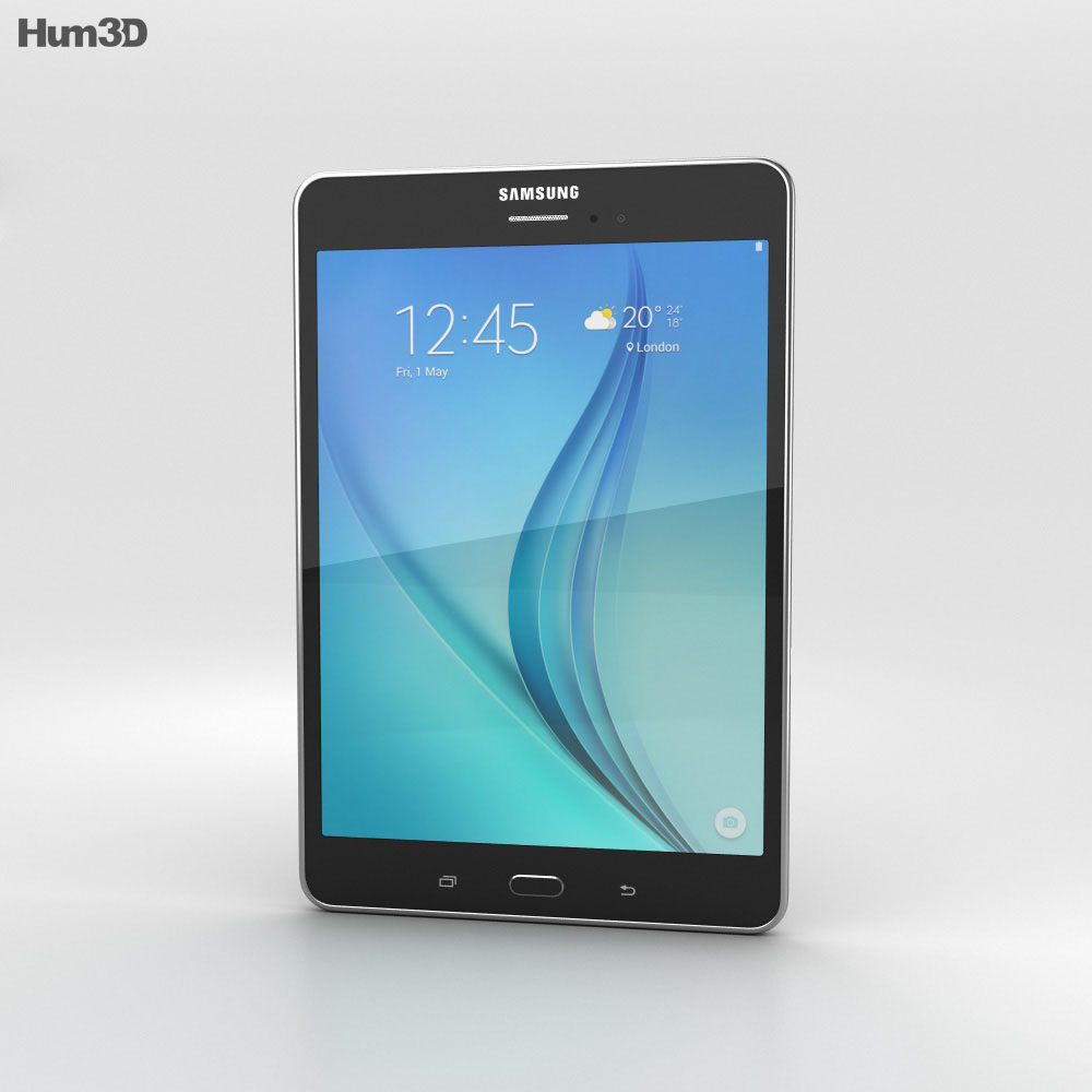 Samsung Galaxy Tab A 8.0 Smoky Titanium 3D 모델 