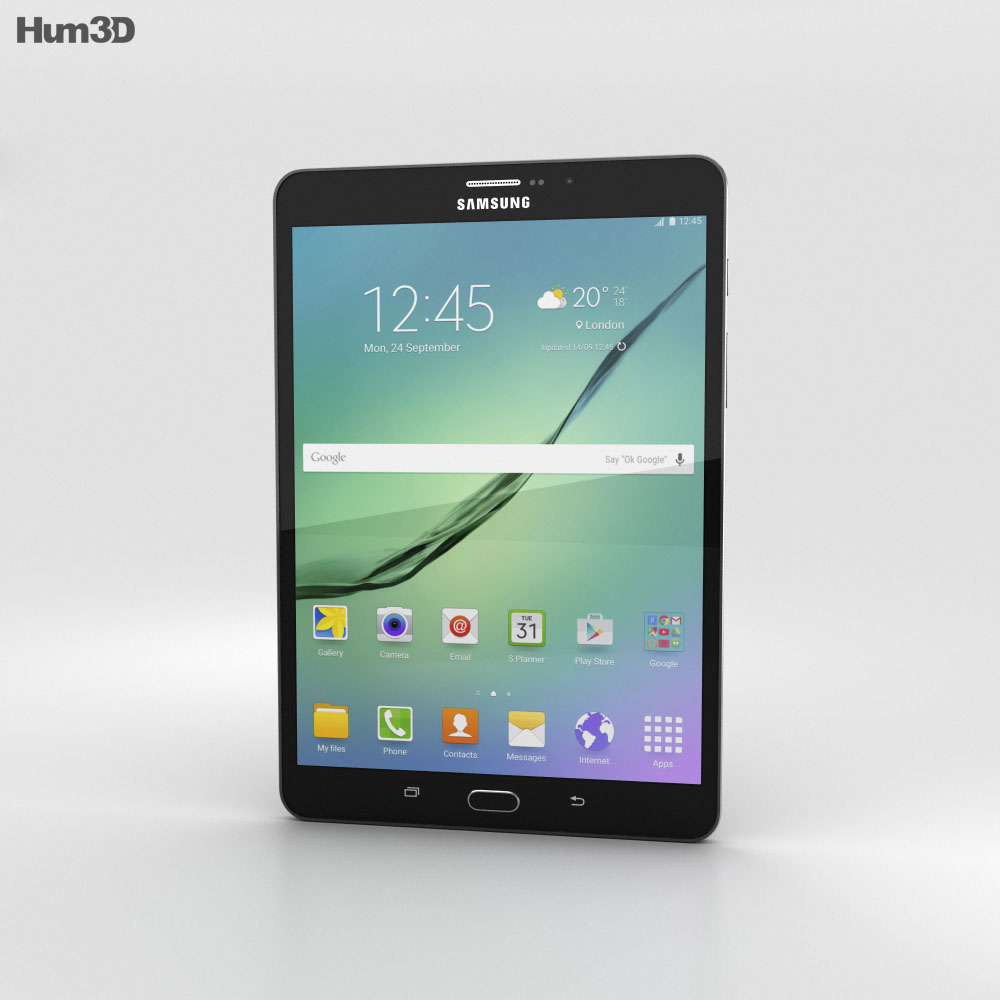 Samsung Galaxy Tab S2 8.0-inch LTE Preto Modelo 3d