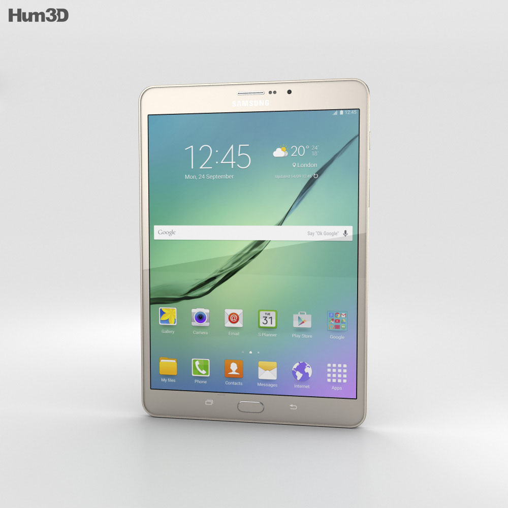 Samsung Galaxy Tab S2 8.0-inch LTE Gold 3D-Modell