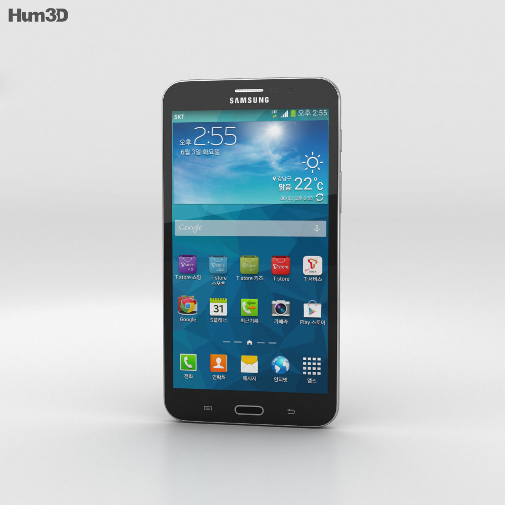 Samsung Galaxy W Schwarz 3D-Modell
