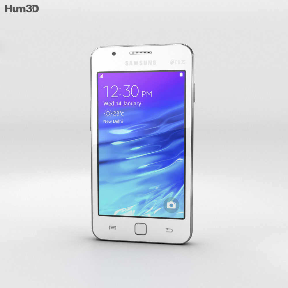 Samsung Z1 白色的 3D模型
