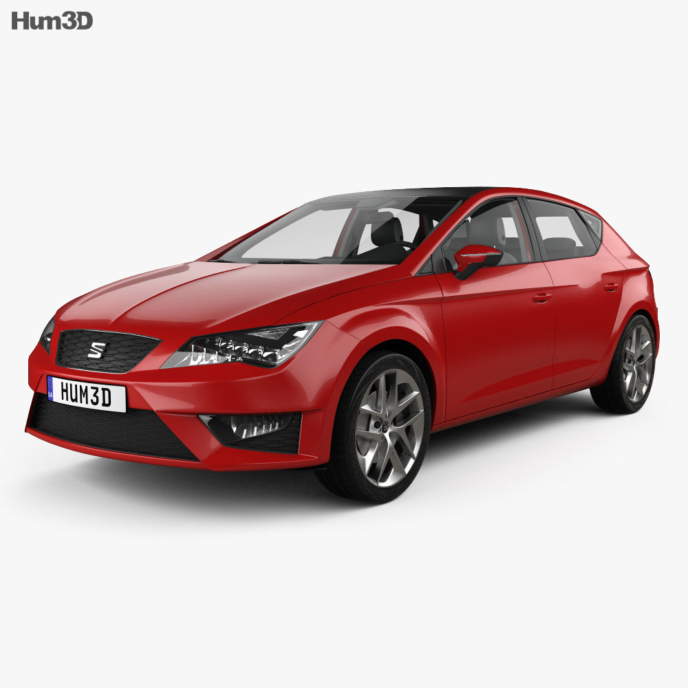 Seat Leon FR 5-door hatchback with HQ interior and engine 2016 3D model -  Download Vehicles on
