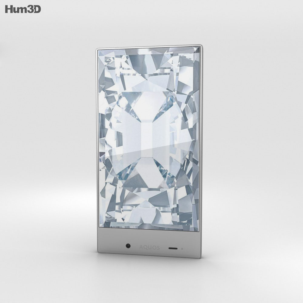 Sharp Aquos Crystal White Modèle 3d