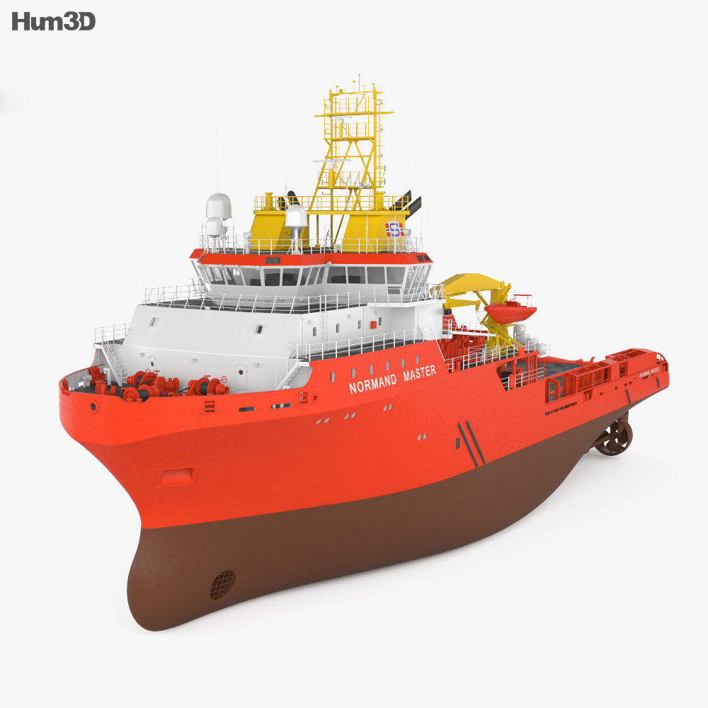 Anchor handling tug supply vessel 3d model