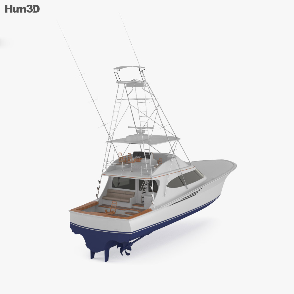 Hatteras GT65 Carolina Sportfishing Yacht 3D model